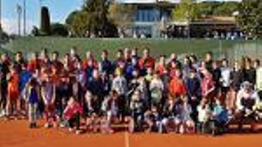 Clínic de Marc López i Pol Toledo als joves del Club Tennis Girona