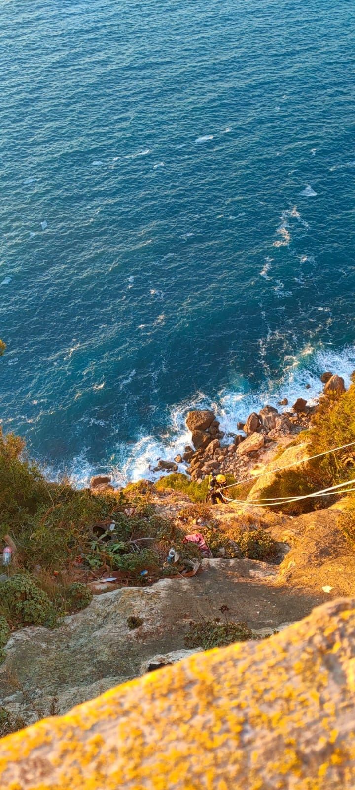 Así ha sido rescate de una perrita Yorkshire en un acantilado de 30 metros en Mallorca