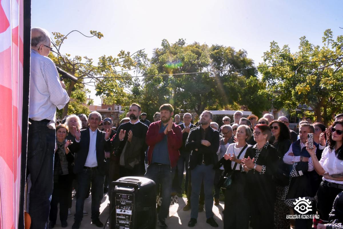 Homenaje a Ascensión Gómez, el pasado 17 de diciembre en Playa Virginia.