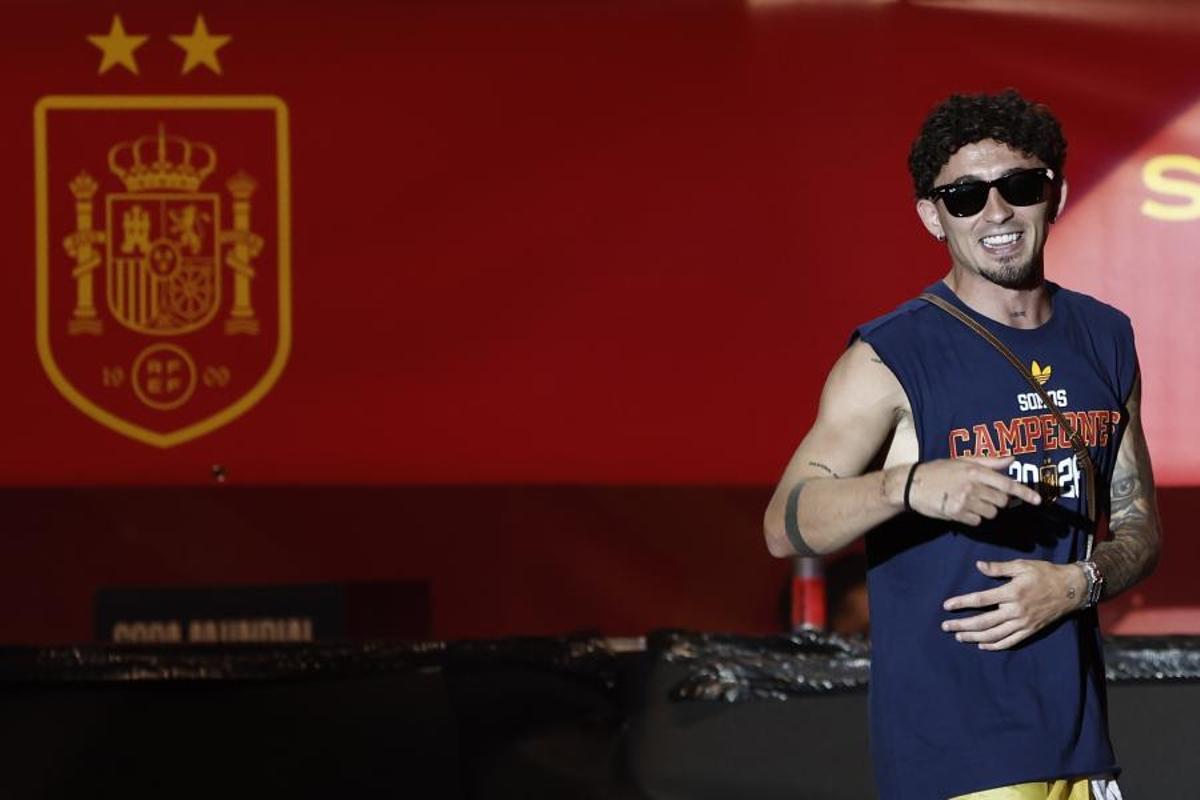 Yeremy Pino durante la celebración.