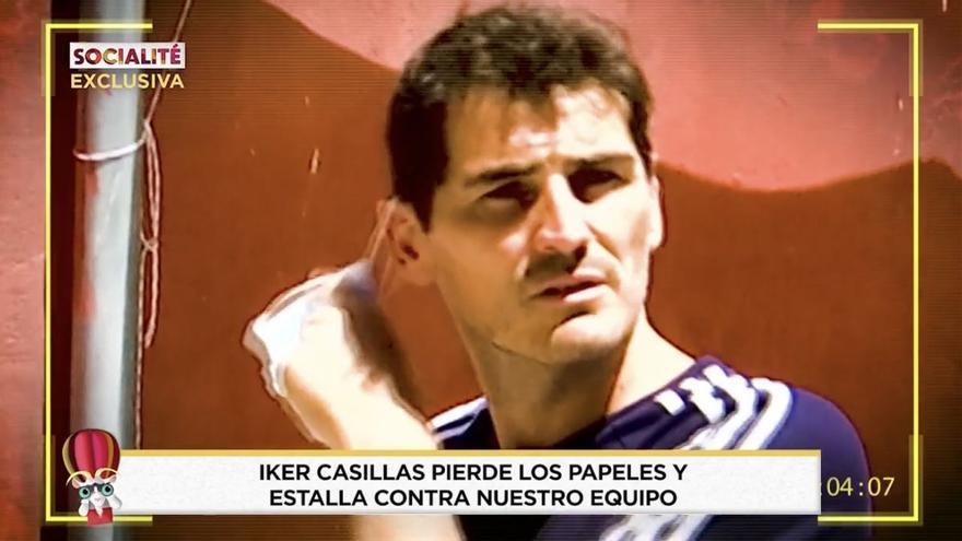 Iker Casillas explota ante un equipo de &#039;Socialité&#039; tras ser perseguido por su pueblo