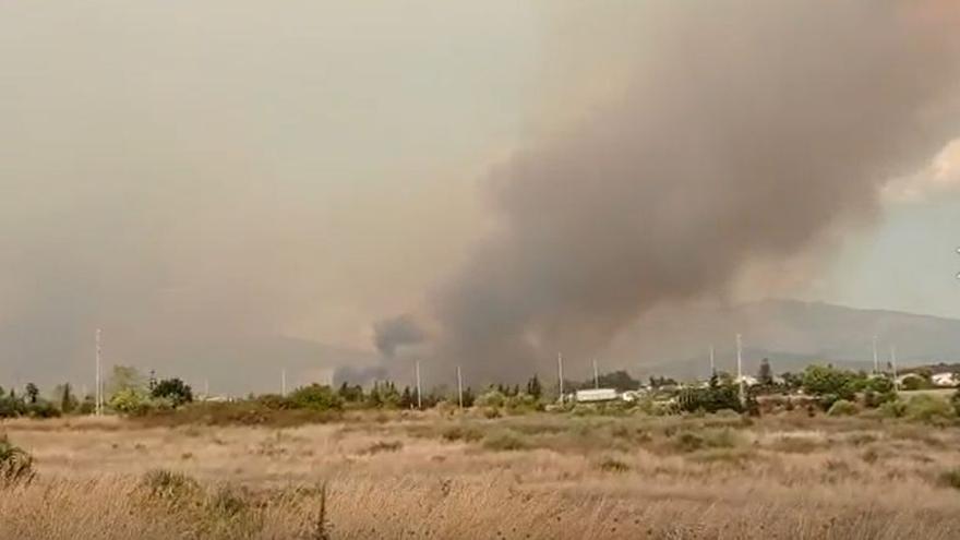 El incendio de Sierra Bermeja desde el puesto de mando de Estepona