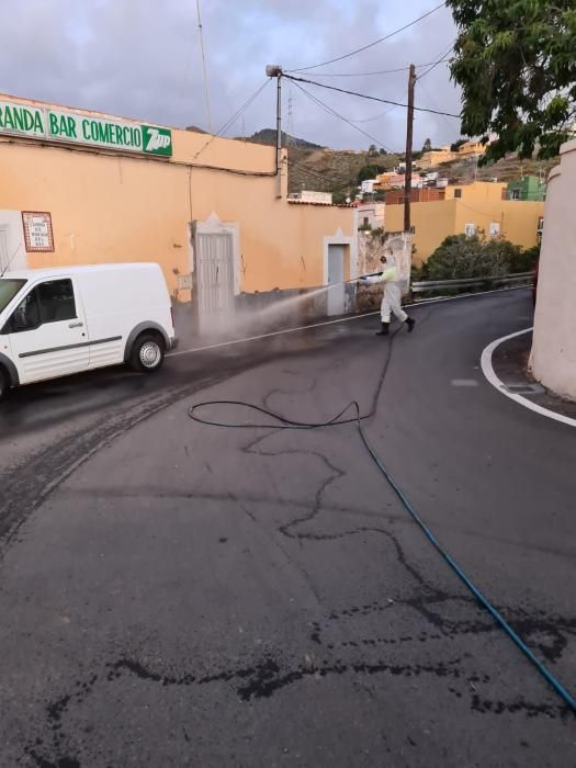 Labores de limpieza y desinfección en Telde.