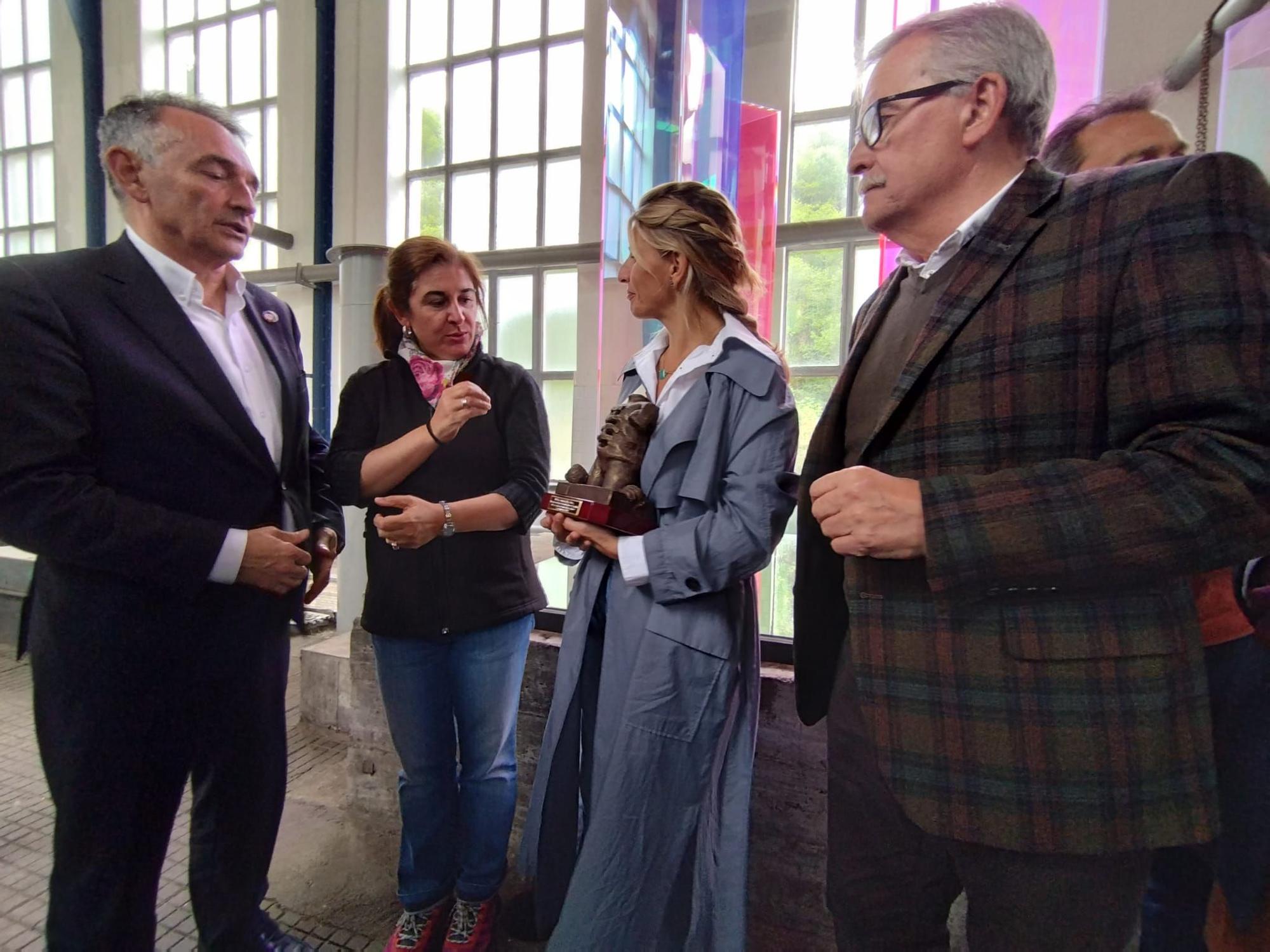 En imágenes: Así fue la visita de Yolanda Díaz a Asturias