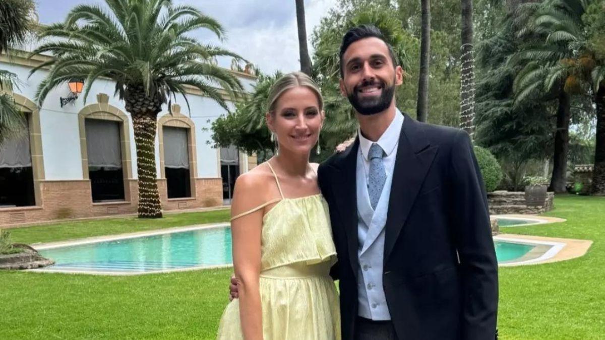 El exfutbolista del Real Madrid Álvaro Arbeloa, de boda en Trujillo
