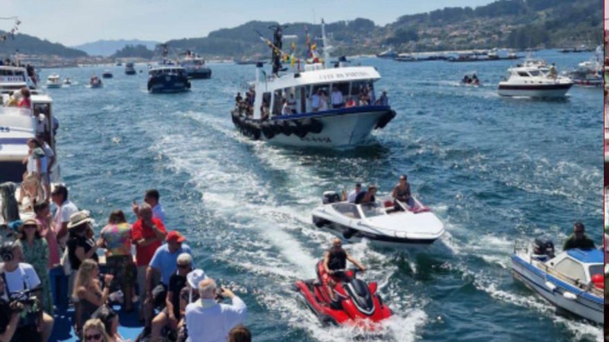Un momento de la procesión por mar de 2024. | FdV
