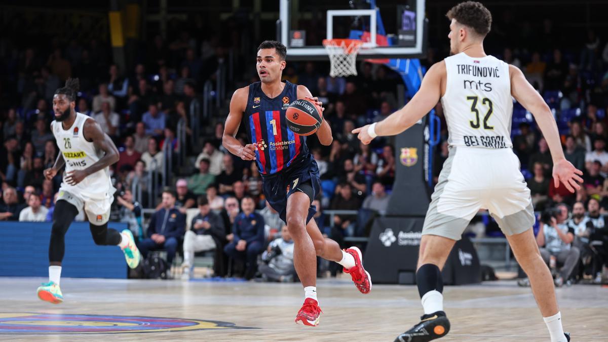 Oscar da Silva, en el Palau ante el Partizan