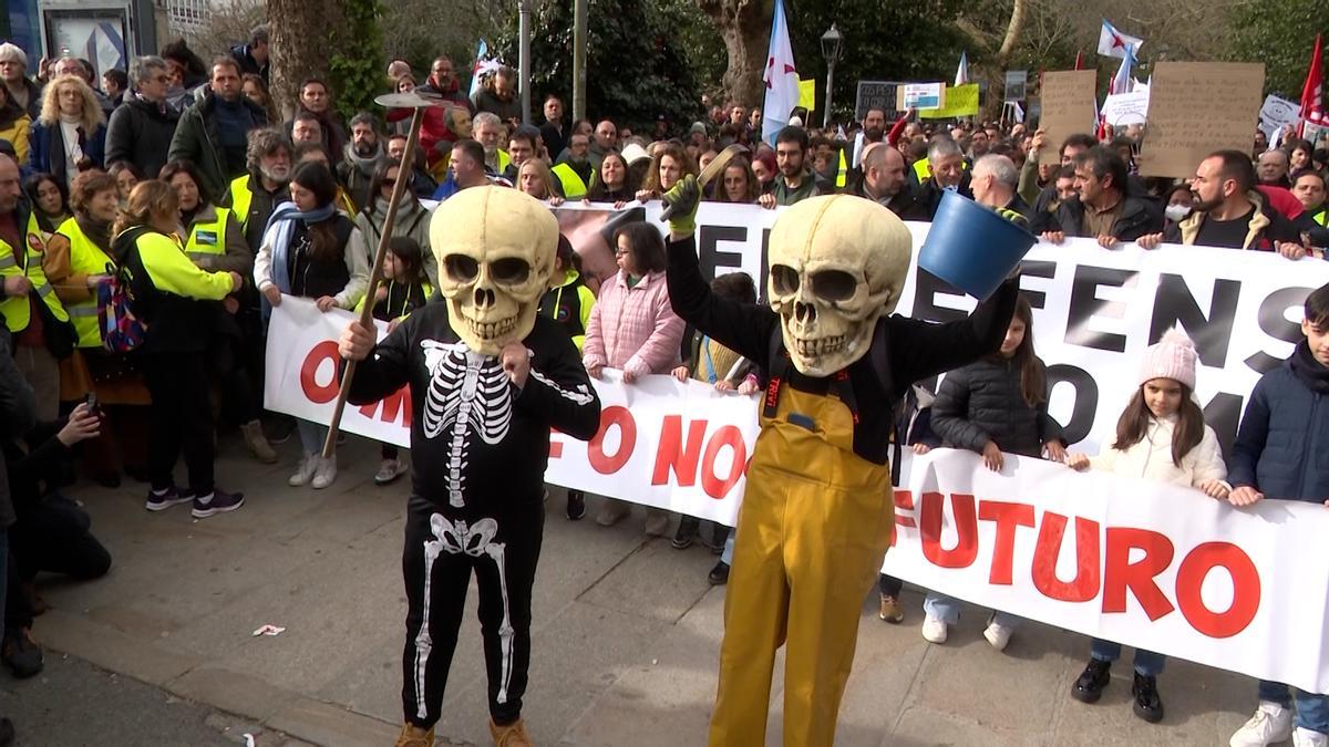 Manifestación en Santiago en contra por la crisis de los pélets