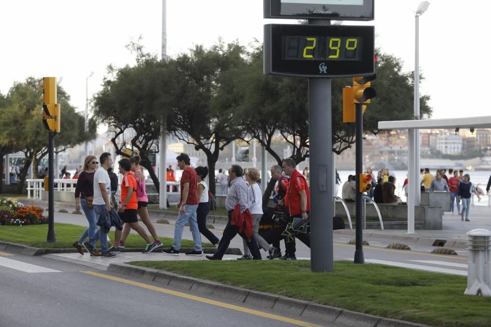 Día de calor en Gijón