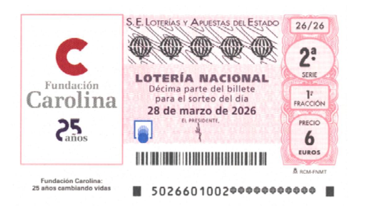 Boleto de la Lotería Nacional