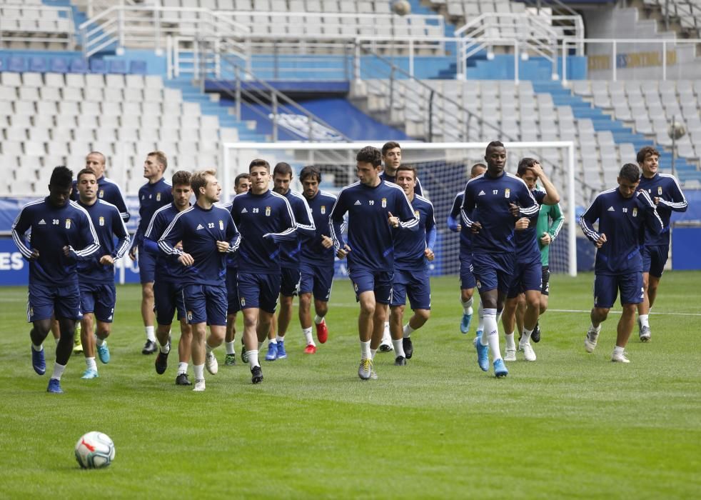 Entrenamiento del Oviedo en El Tartiere