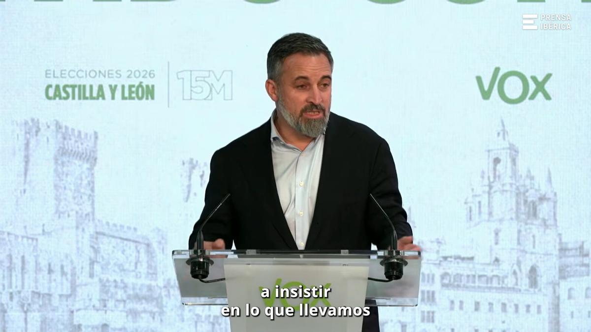 Abascal: “Si hay acuerdos programáticos con el PP, entraremos en los Gobiernos de Castilla y León, Aragón y Extremadura”