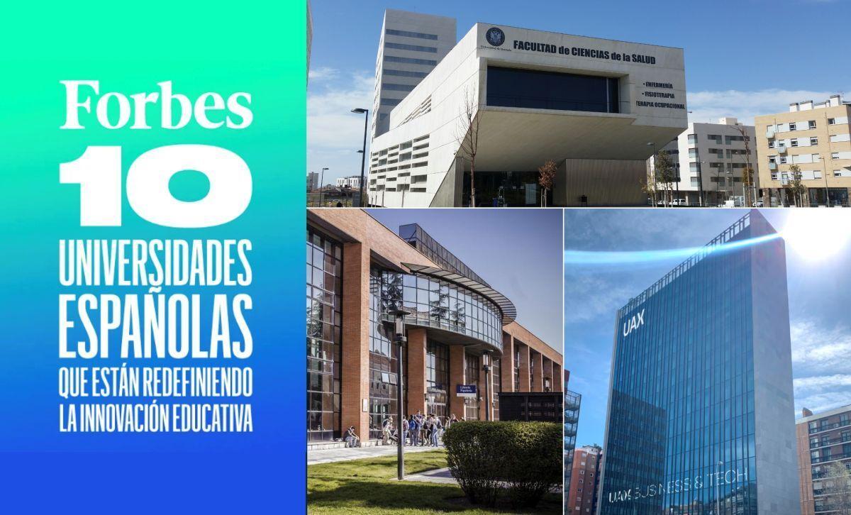 Lista Forbes de las 10 universidades españolas que están redefiniendo la innovación educativa.