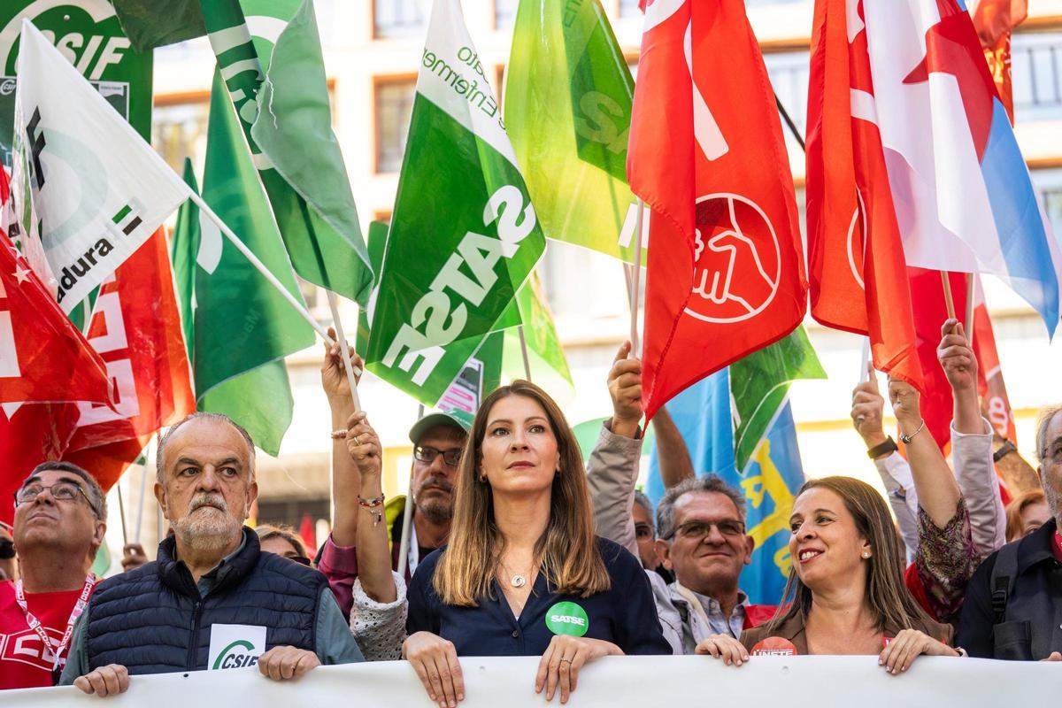 Movilización de sindicatos sanitarios ante el MInisterio (archivo)