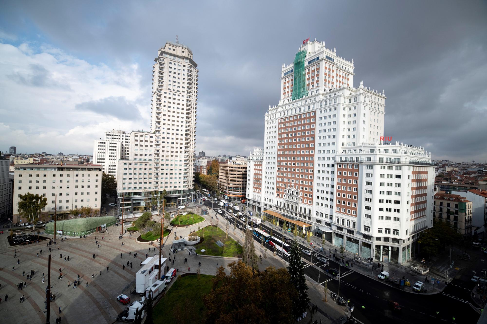 Vista panorámica de la nueva Plaza de España.