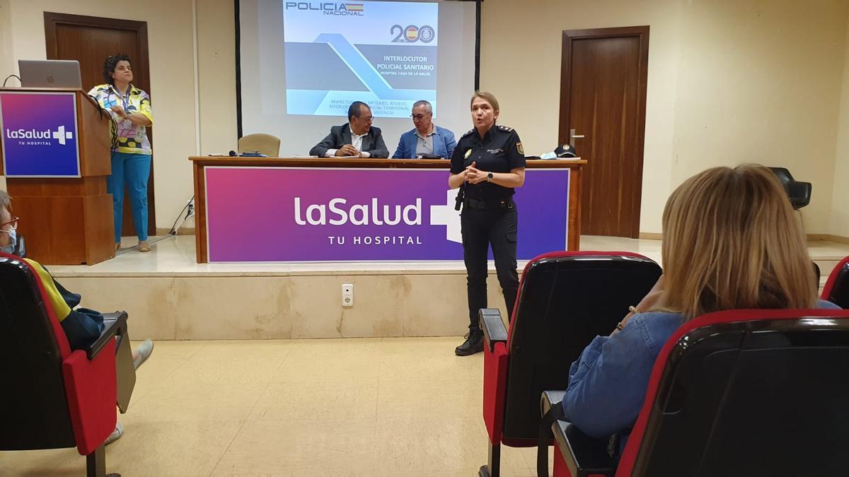 Un momento de la jornada &quot;Agresiones a los profesionales sanitarios&quot; celebrada hoy.