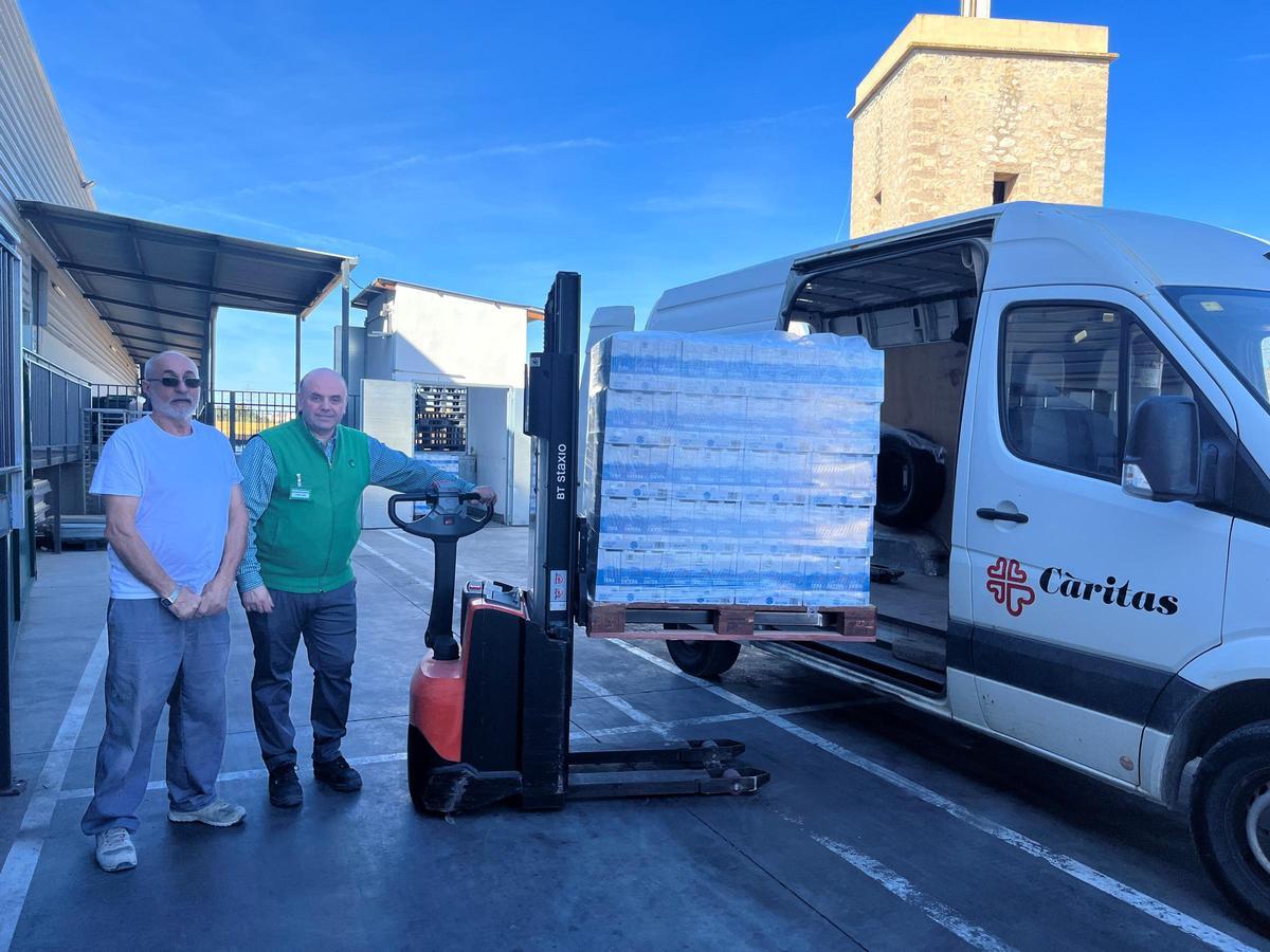 Mercadona entrega leche a Cáritas Eivissa