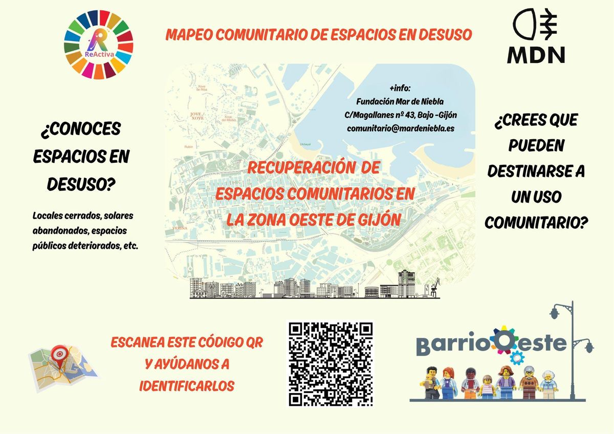 Cartel del proyecto de mapeo de espacios en desuso.