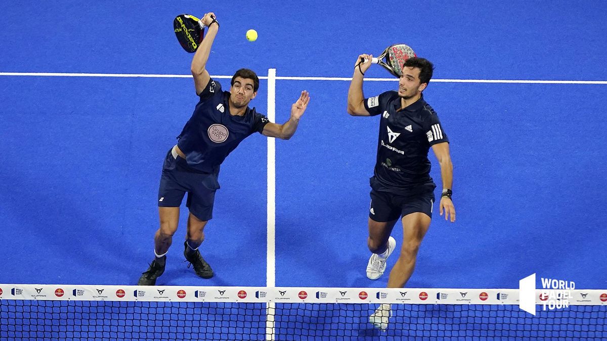 Los españoles Lebrón y Galán, en su semifinal en Alicante ante Maxi Sánchez y Di Nenno. Los españoles Lebrón y Galán, en su semifinal en Alicante ante Maxi Sánchez y Di Nenno.