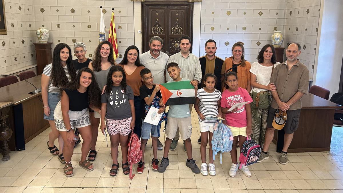 Nens saharauís a l'Ajuntament de la Seu