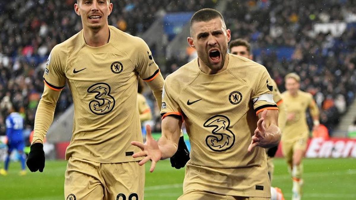 Mateo Kovacic y Kai Havertz celebran un gol con el Chelsea esta temporada.