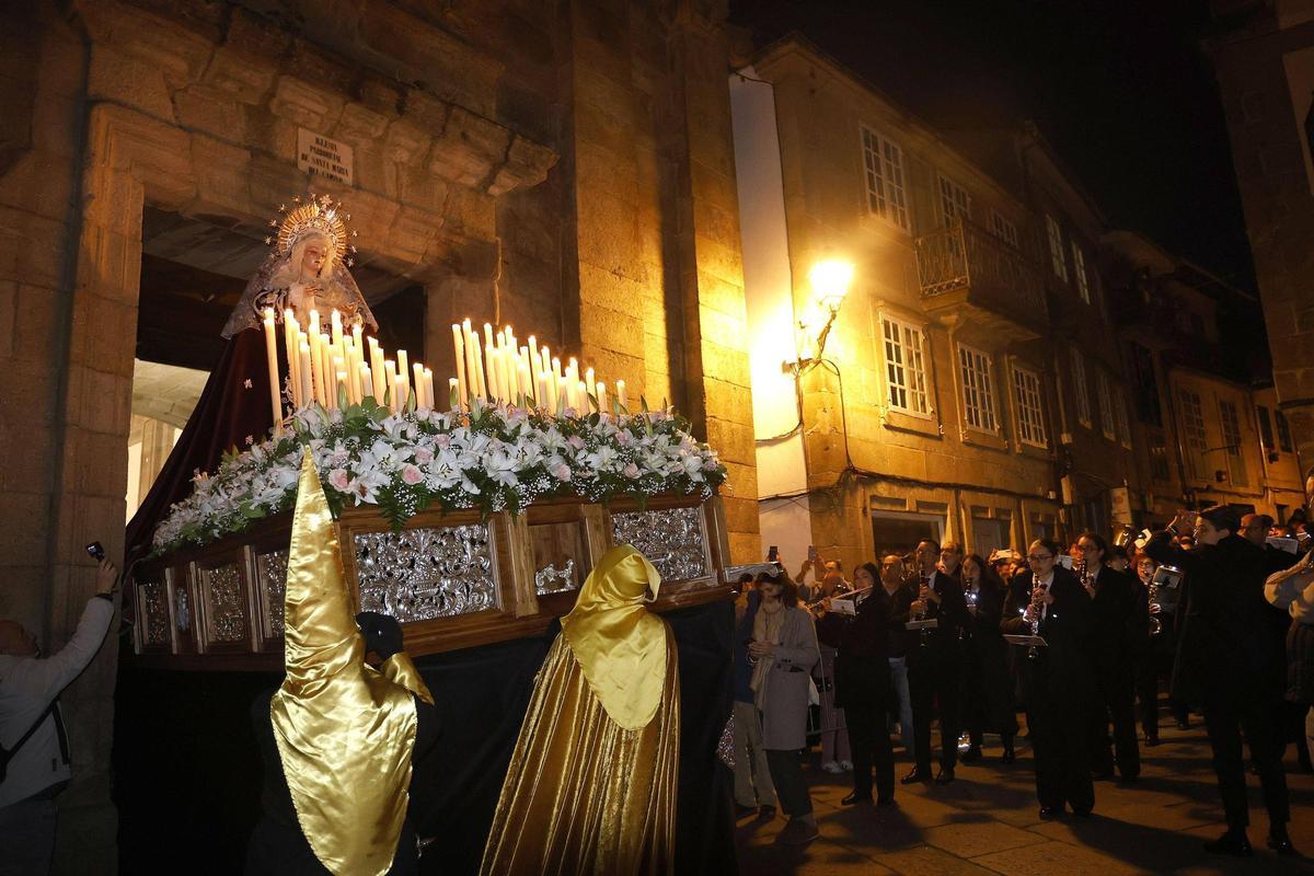 La procesión de la Humildad, esta Semana Santa, en Santiago