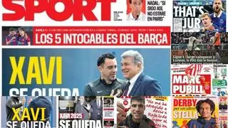 Xavi se queda, el Liverpool dimite de la lucha por la Premier y el Mónaco retrasa el alirón del PSG, en las portadas