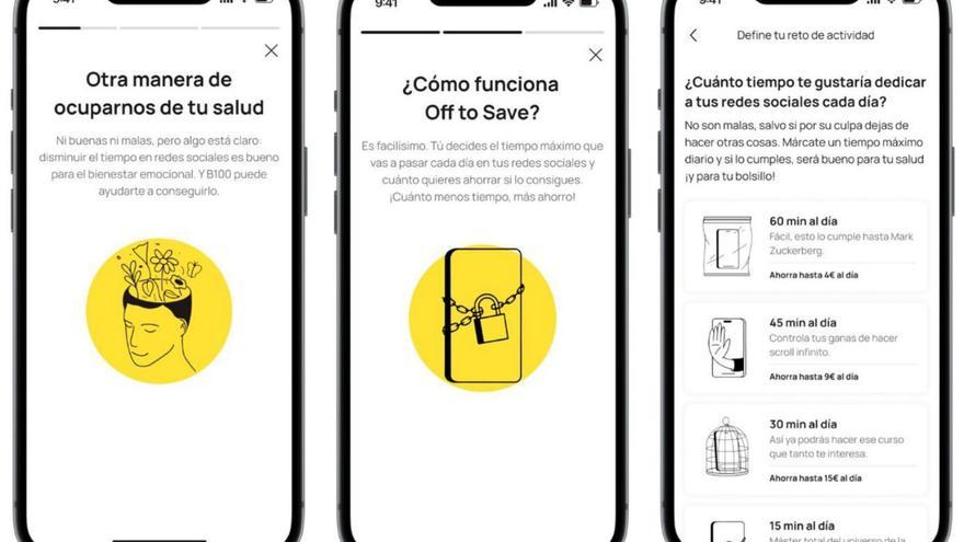 Tres pantallazos del nuevo servicio que ha puesto en marcha B100. |  L .O.