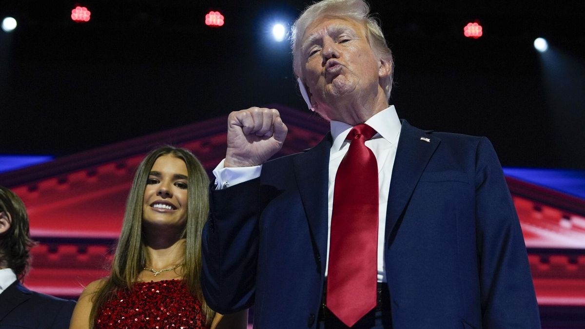Donald Trump y su nieta Kai Madison, durante la Convención Convención Nacional Republicana celebrada en julio, en Milwaukee.