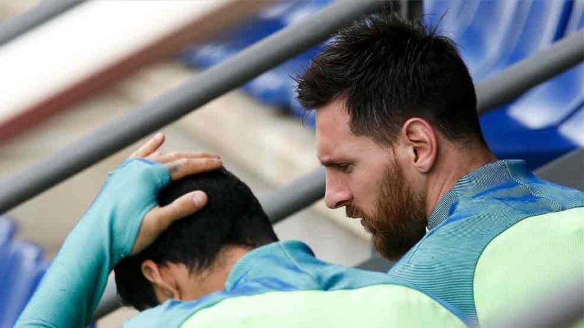 Messi, a su llegada al campo de entrenamiento