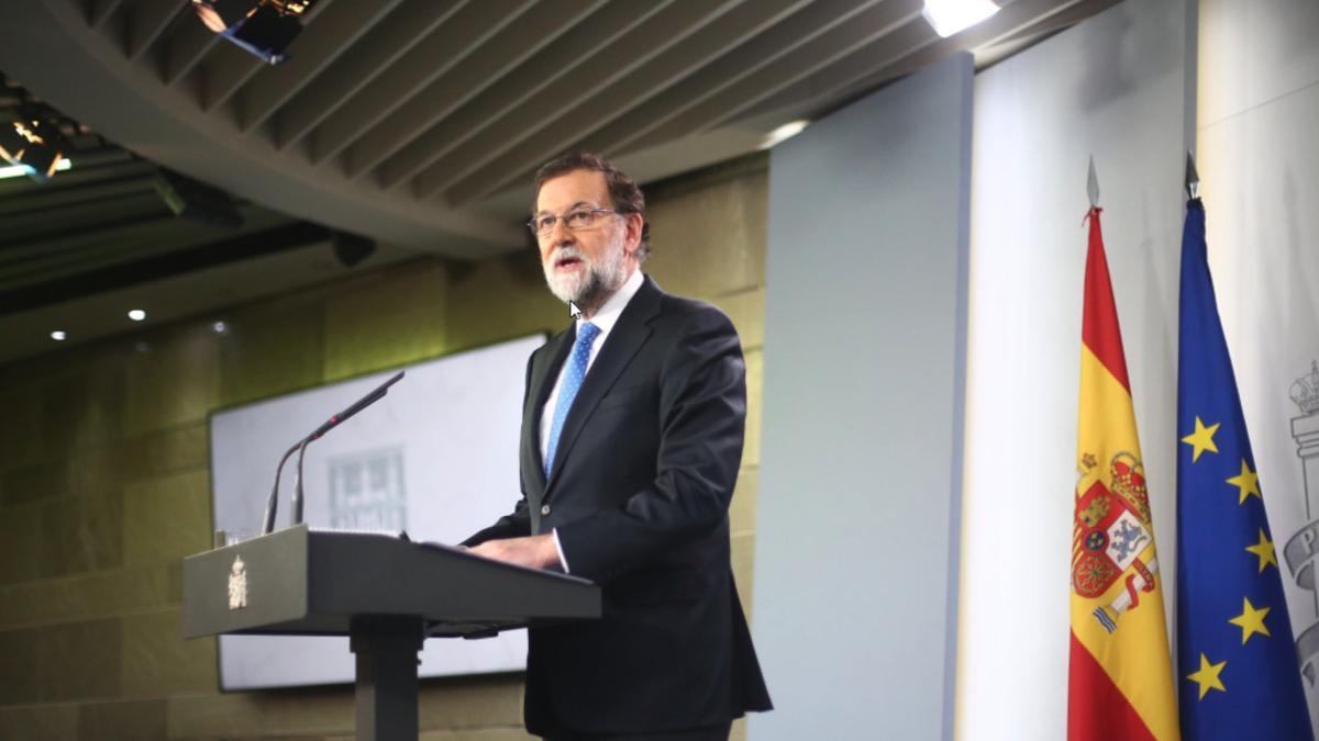 Mariano Rajoy, este viernes, durante la rueda de prensa que ha dado para comentar los resultados del 21-D.