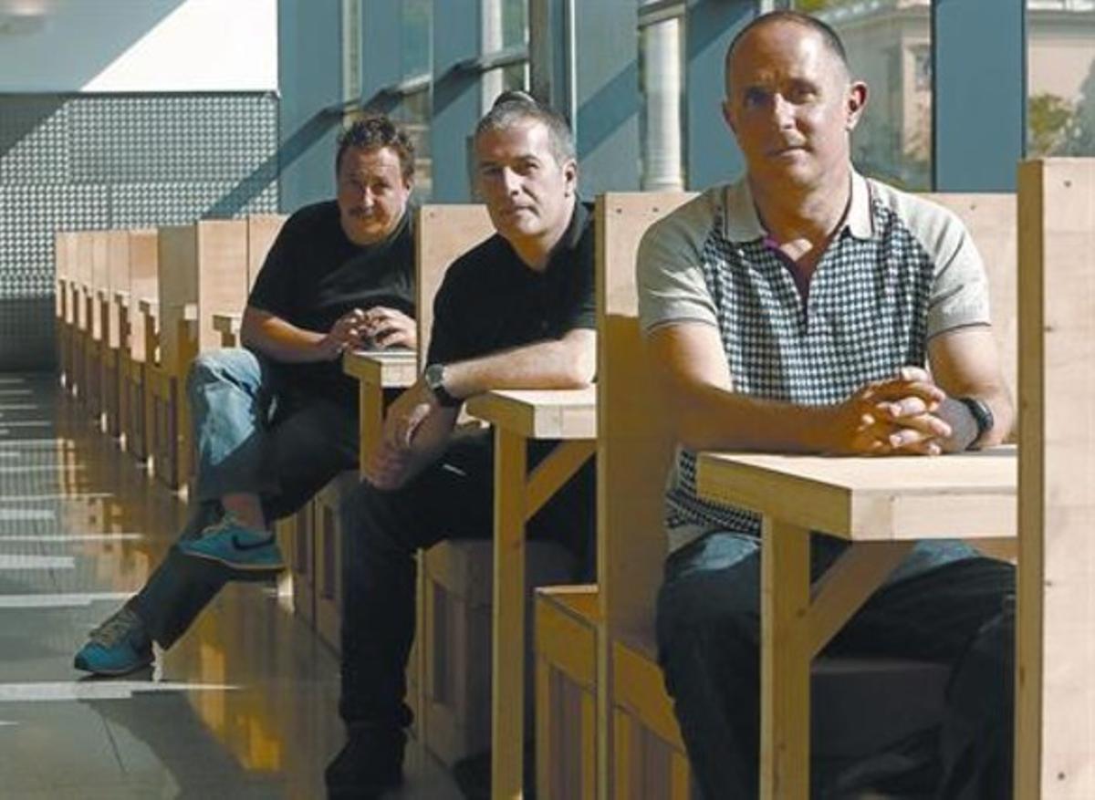 Robles, Caballero i Palau, al CCCB, en el primer Sónar, el 1994. Robles, Caballero i Palau, al CCCB, en el primer Sónar, el 1994.