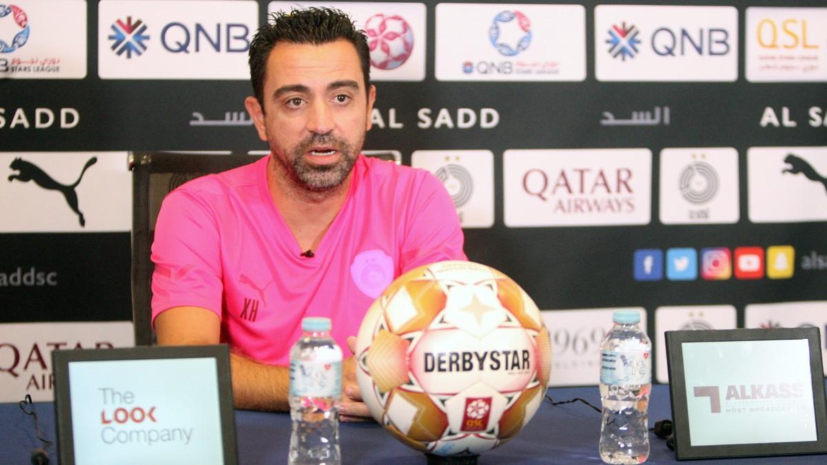 Xavi, en rueda de prensa