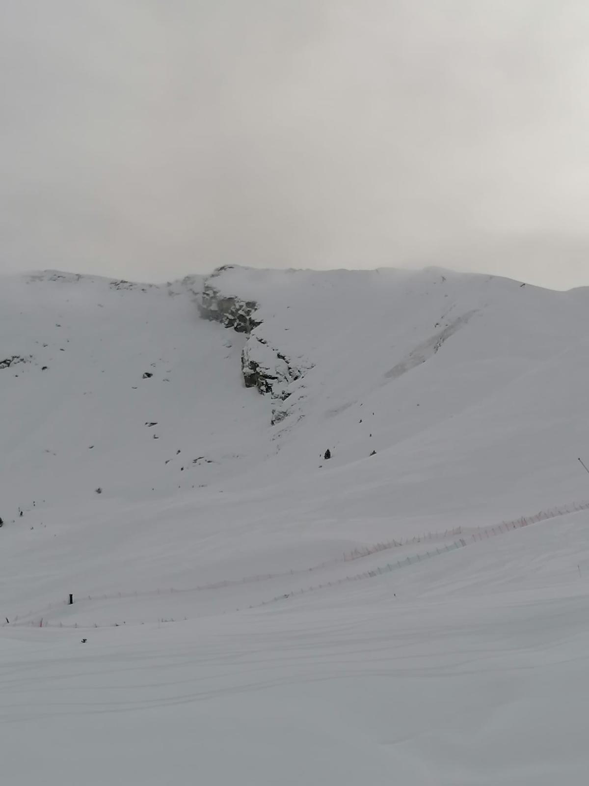 Imagen del alud de este jueves en Cerler