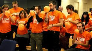 Els membres de Segi, durant el judici a l’Audiència Nacional.