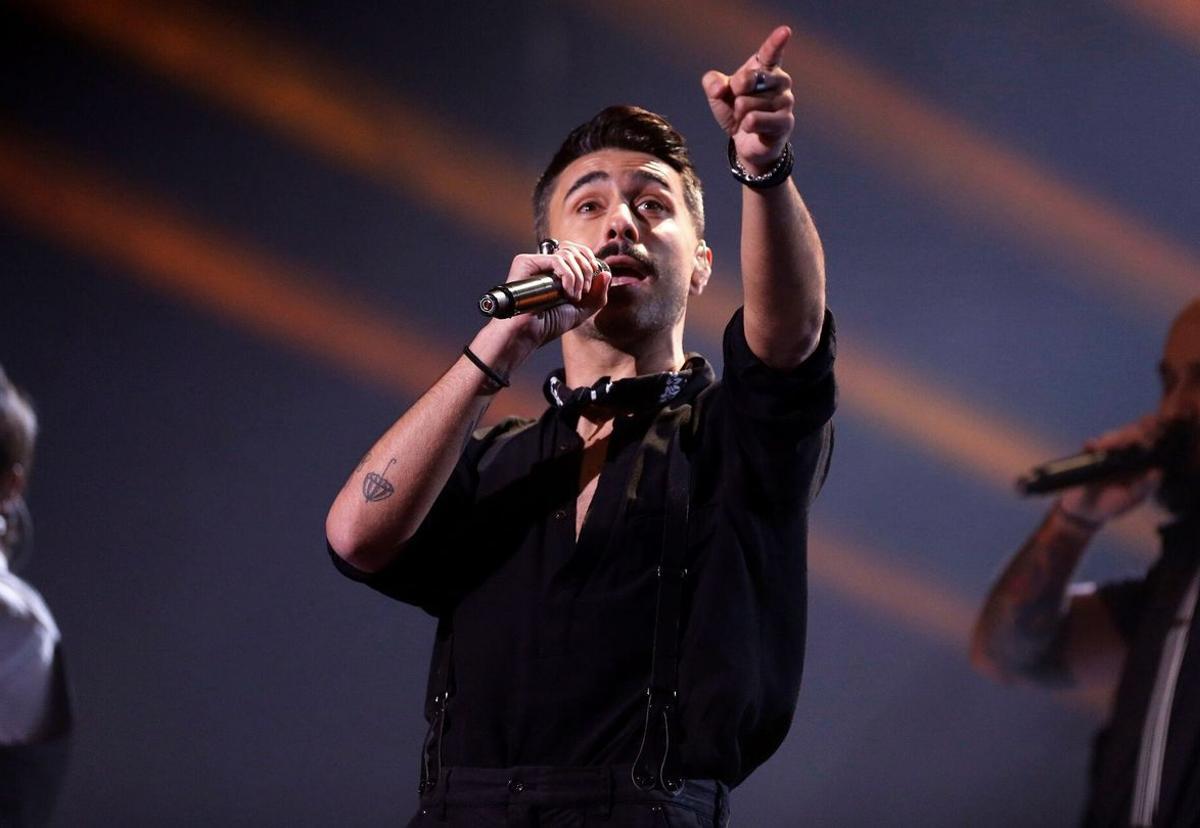 El cantante Rayden, durante una actuación.