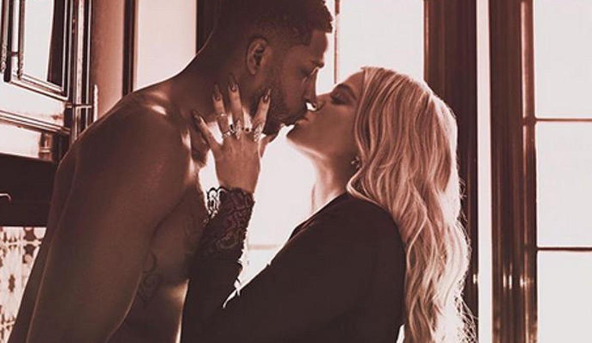 Khloé Kardashian con su pareja, al jugador de la NBA Tristan Thompson.