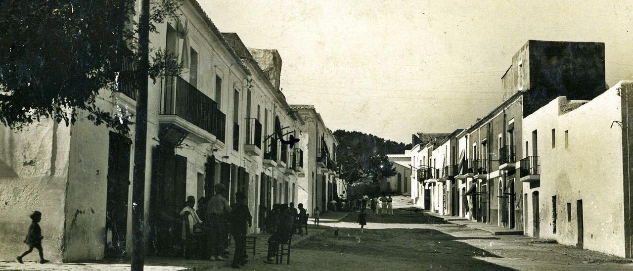 Carrer Ample de Sant Antoni, final anys 20 segle XX.