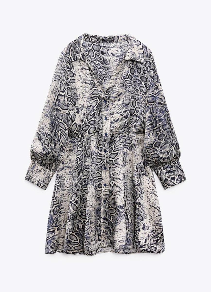 Vestido estampado de Zara
