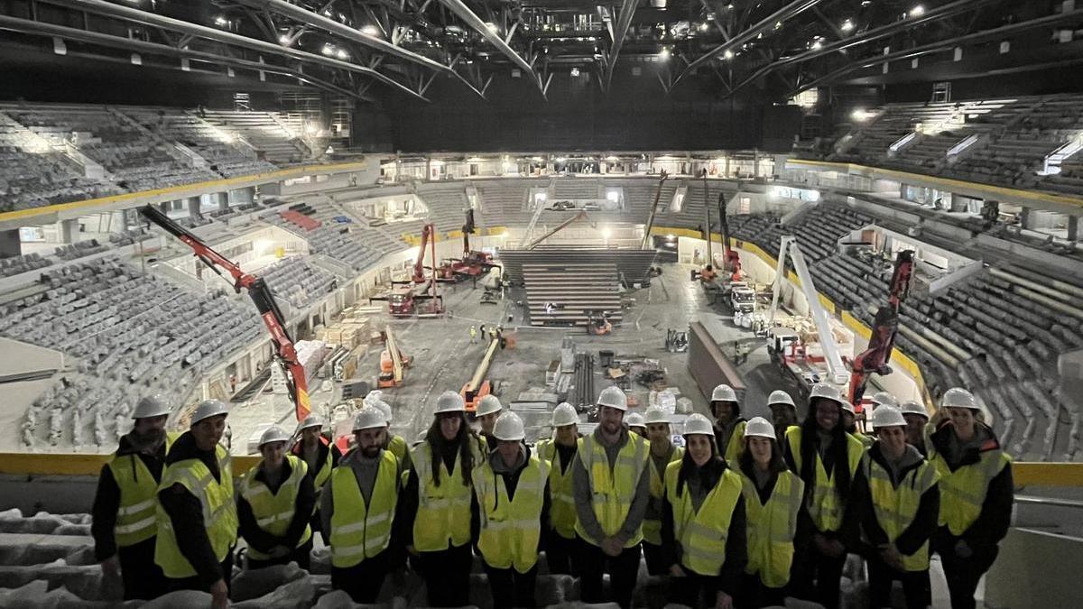 El equipo femenino visitó el martes las obras del Roig Arena