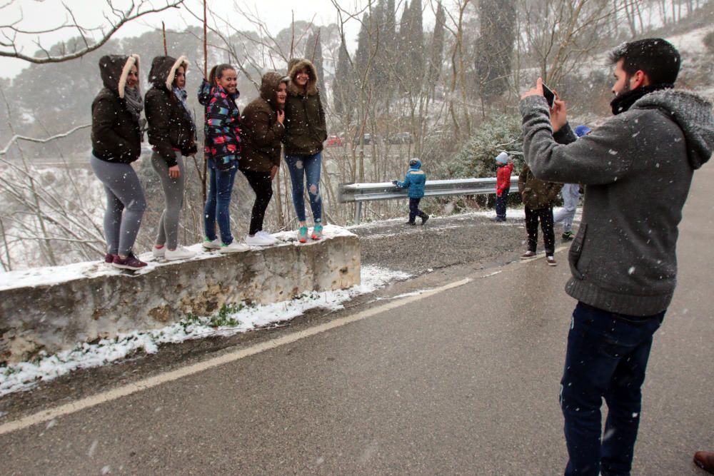 Primeras nieves de 2017 en la provincia de Málaga