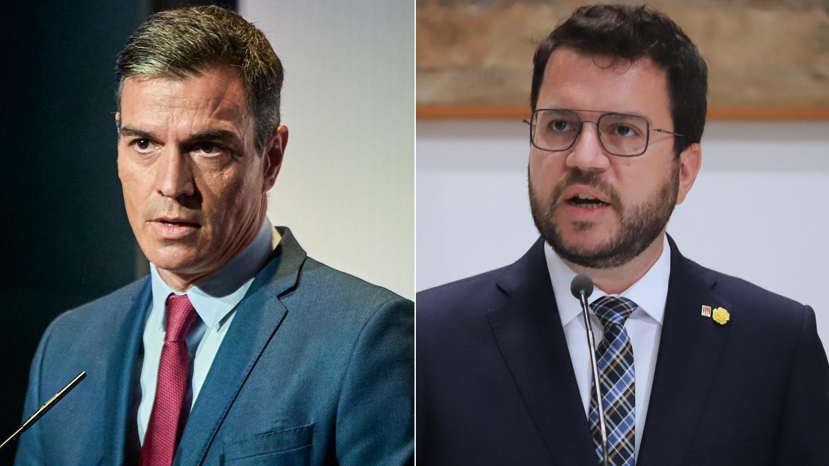 Pedro Sánchez y Pere Aragonès