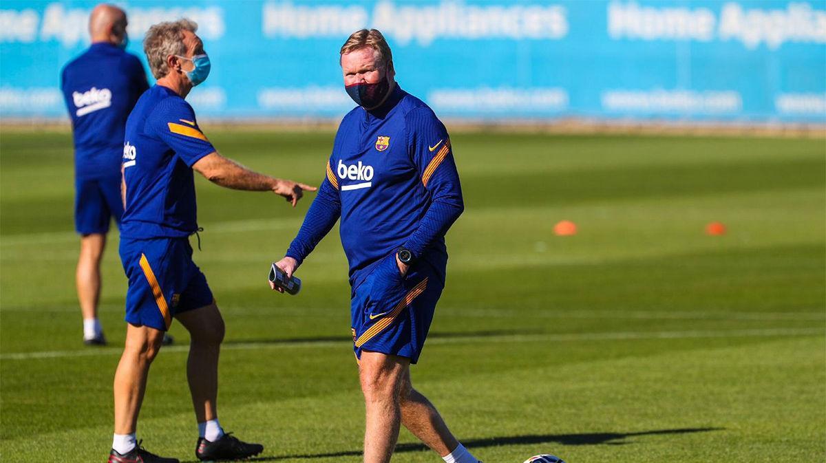 El Barça ya entrena a las órdenes de Koeman y sin Messi