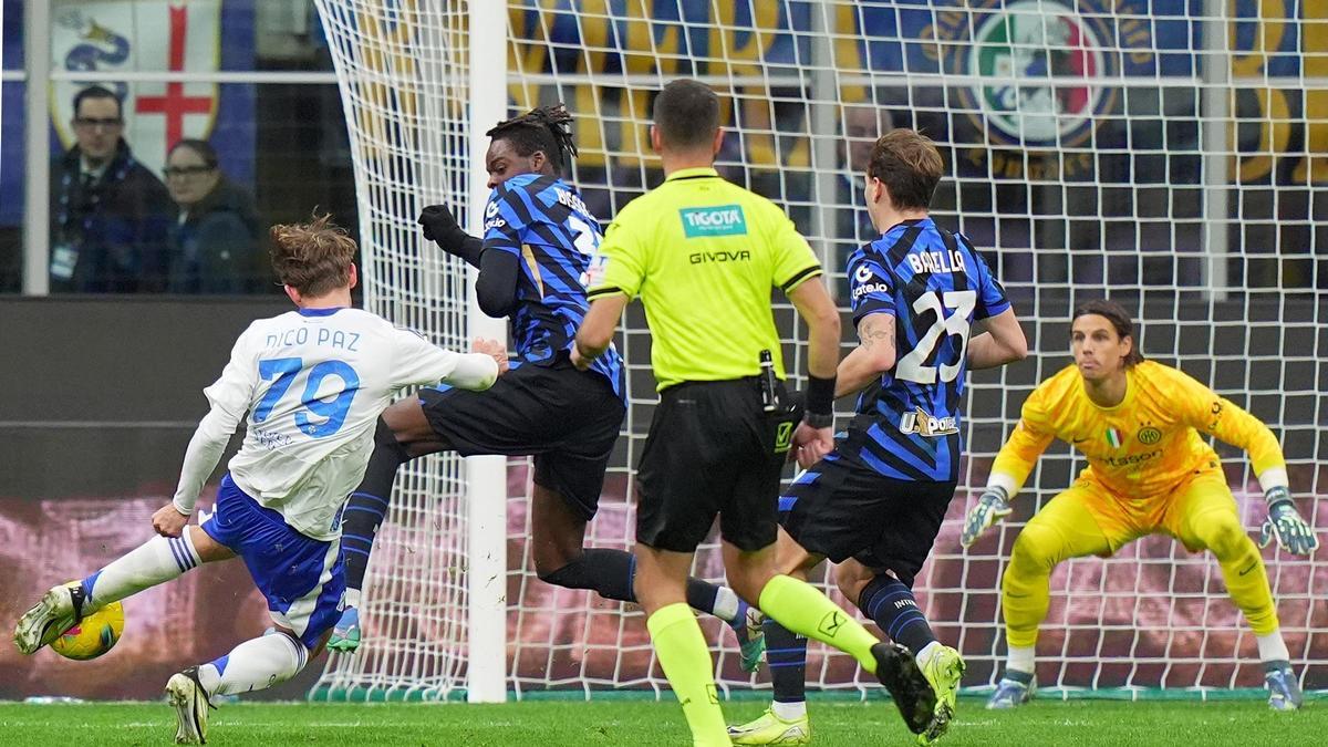 Nico Paz dejó destellos ante un Inter de Milan que desea su fichaje