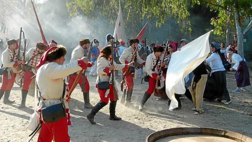 Representació de la batalla, ahir al Bruc