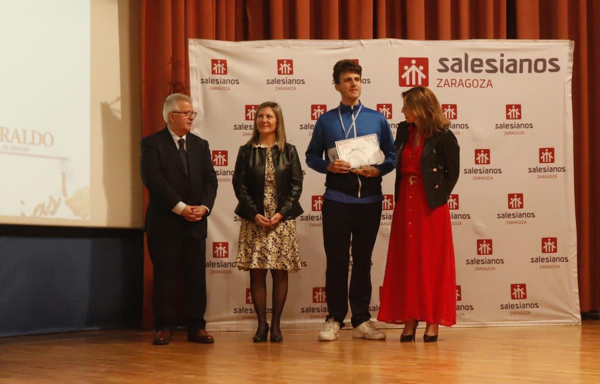 Uno de los jóvenes premiados en la gala Don Bosco de 2023.