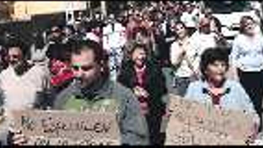Vecinos de 

Rabasa en una reciente protesta reclamando las VPO