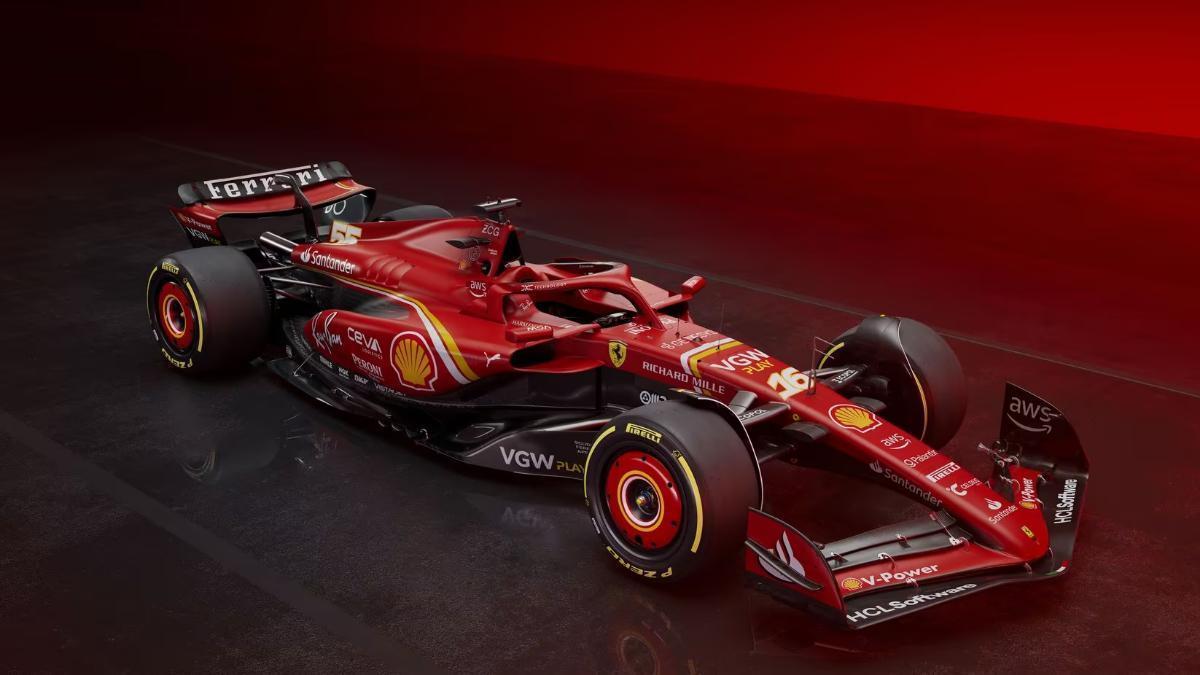 Este es el nuevo Ferrari SF-24 de Carlos Sainz y Charles Leclerc para el Mundial 2024.