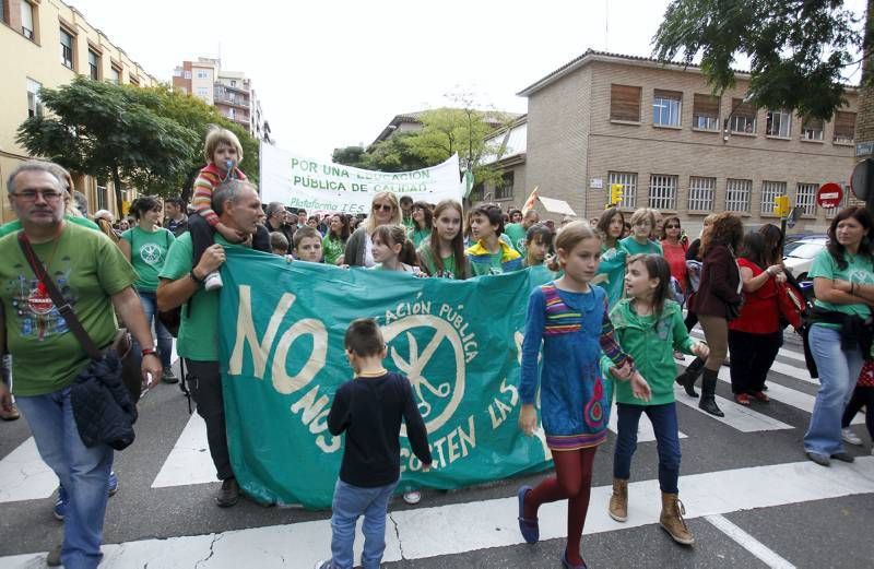 Fotogalería: Huelga educativa en Zaragoza