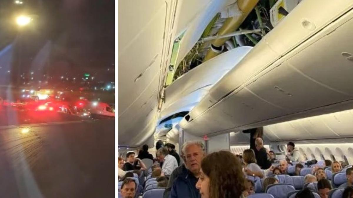 Los servicios de emergencia en el aeropuerto de Natal para atender a los heridos accidentados en el vuelo de Air Europa.